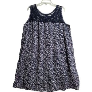 C.O.C. dress lace yoke ditsy floral sheer lined cottagecore coastal cowgirl